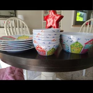 Melamine Summer Dining Set- Plates Only